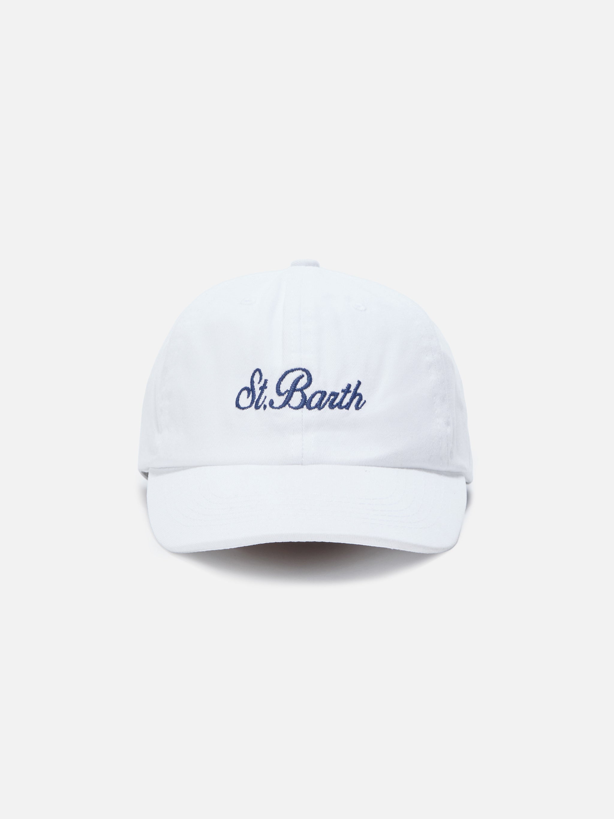 Davis white cotton baseball cap with embroidered logo – MC2 Saint