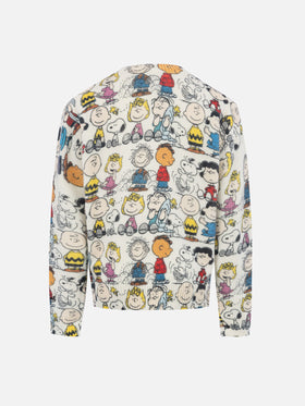 Boy white crewneck sweater Douglas with Peanuts team print | SNOOPY PEANUTS SPECIAL EDITION - MC2 Saint Barth
