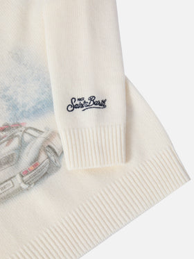 Sweater Douglas with Cortina road print and Cortina 1983 embroidery