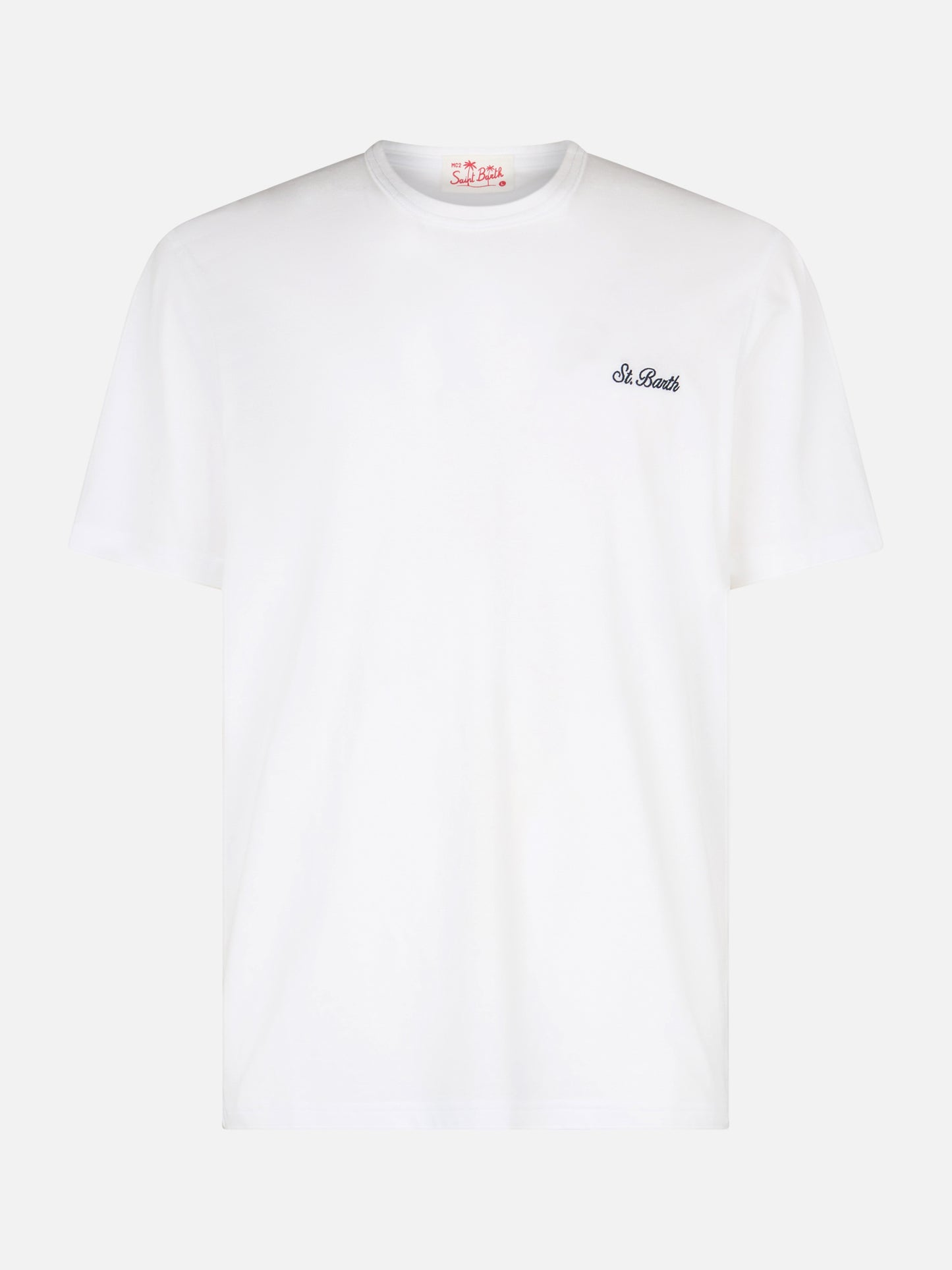 Man white cotton jersey t-shirt Dover with St. Barth embroidery - MC2 Saint Barth