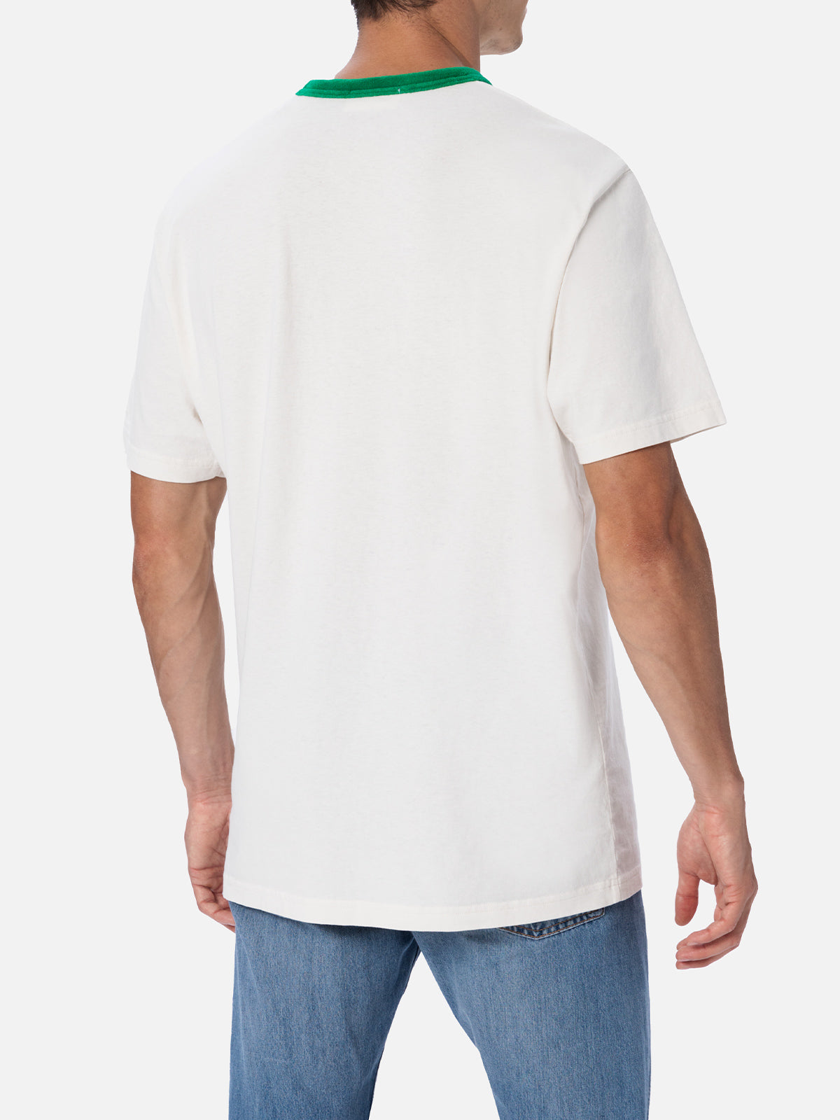 Man white cotton t-shirt Dover with Australian embroidery | AUSTRALIAN BRAND SPECIAL EDITION - MC2 Saint Barth