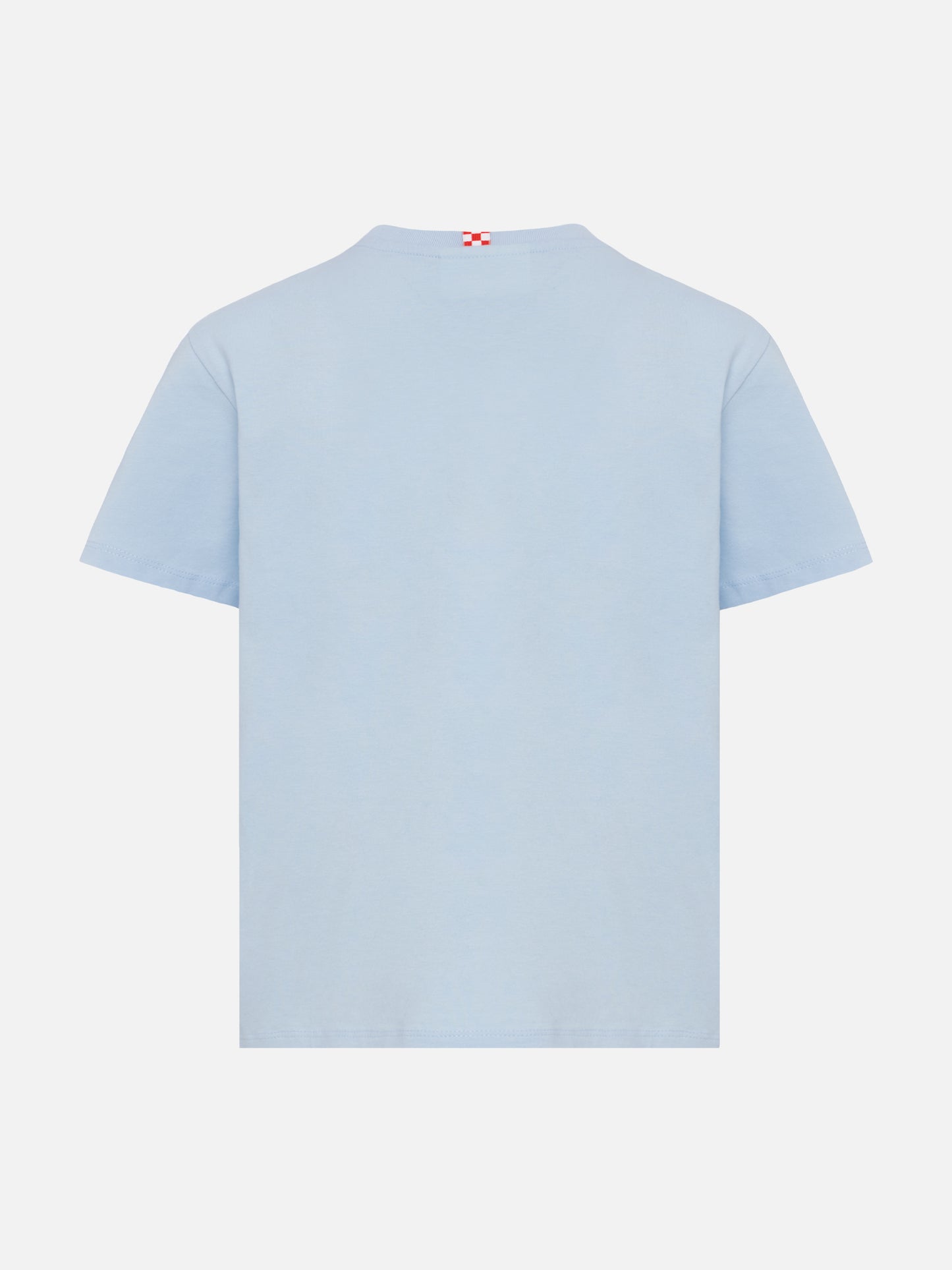 T-shirt Dover azzurro chiaro in jersey di cotone con ricamo St. Barth