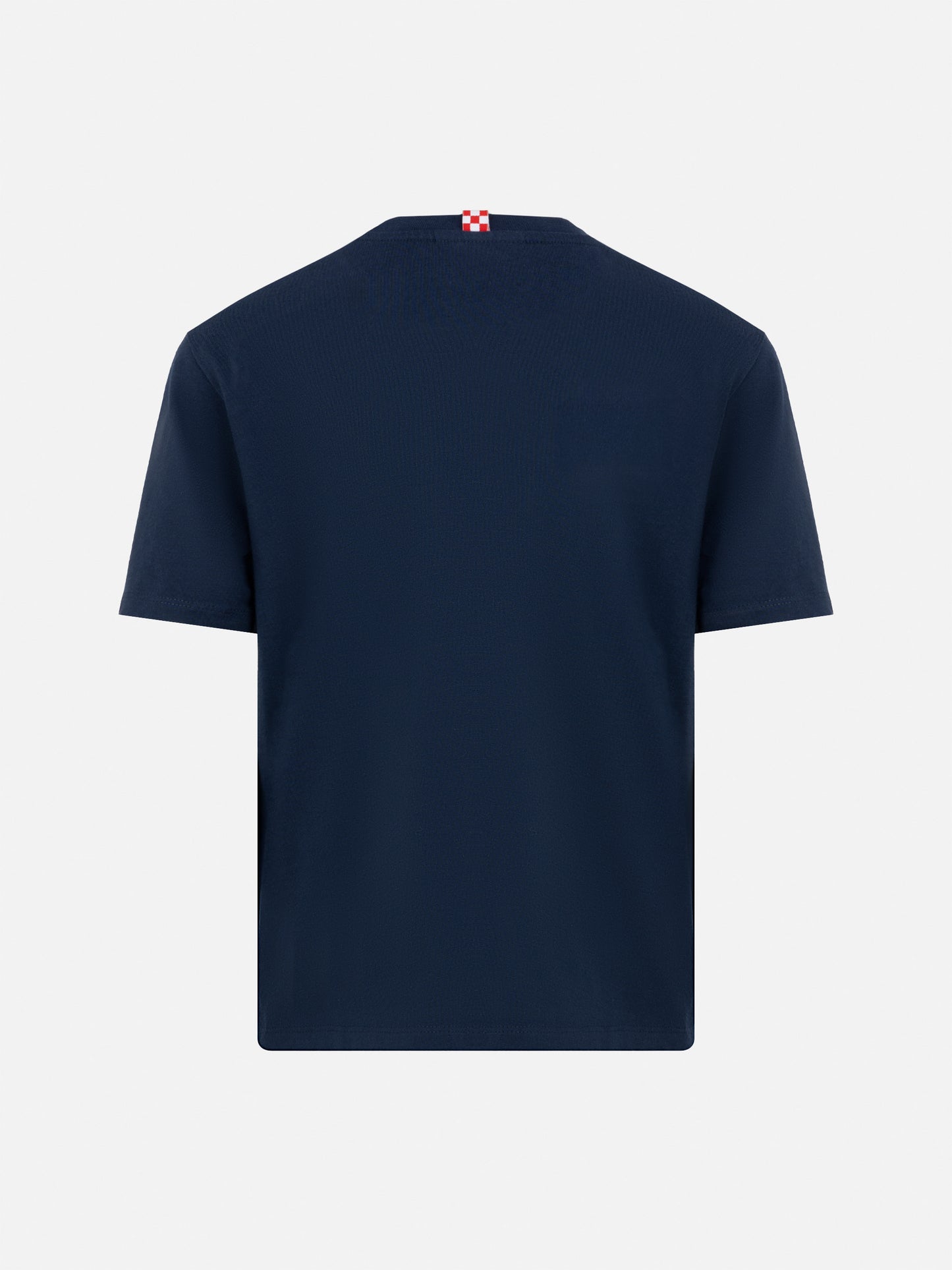 Marineblaues Baumwolljersey-T-Shirt Dover mit St. Barth-Stickerei