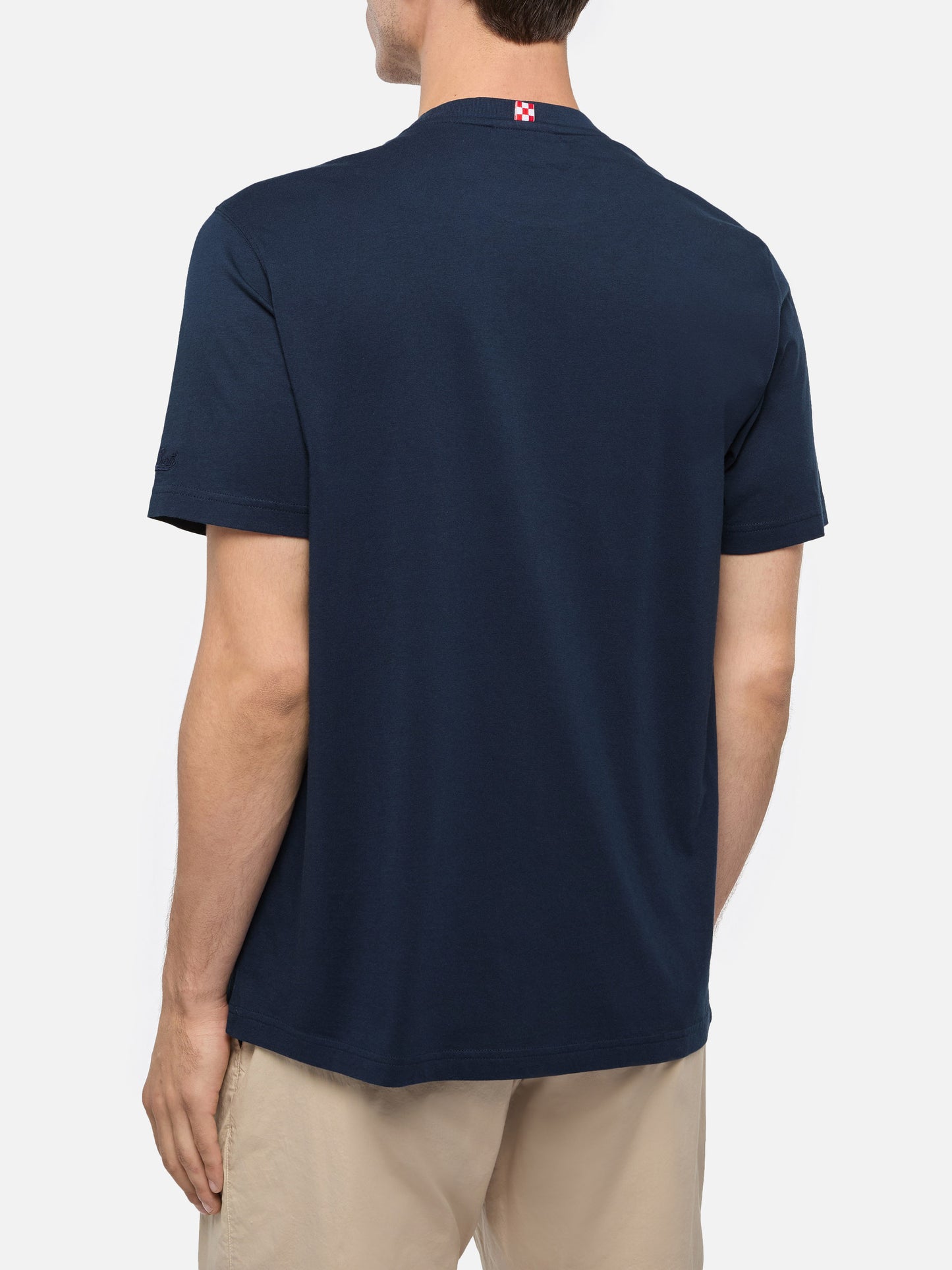 Navy blue cotton jersey t-shirt Dover with St. Barth embroidery - MC2 Saint Barth