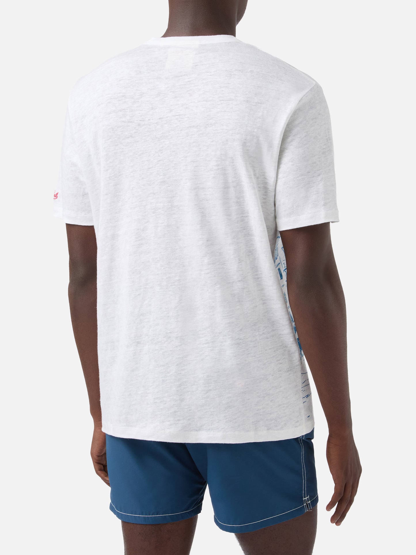 T-shirt en jersey de lin Ecstasea avec imprimé Portofino