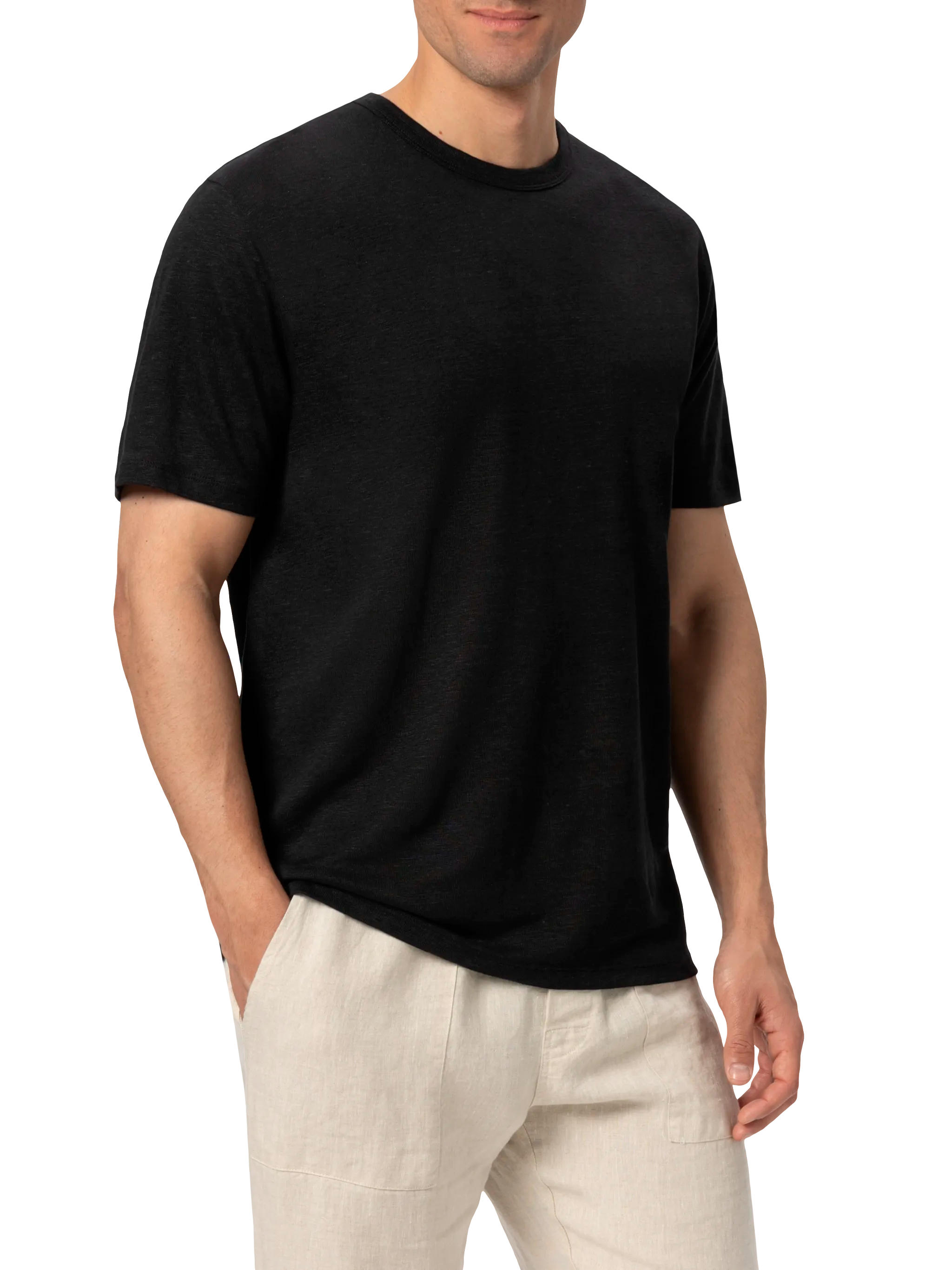 Black linen jersey t-shirt Ecstasea – MC2 Saint Barth