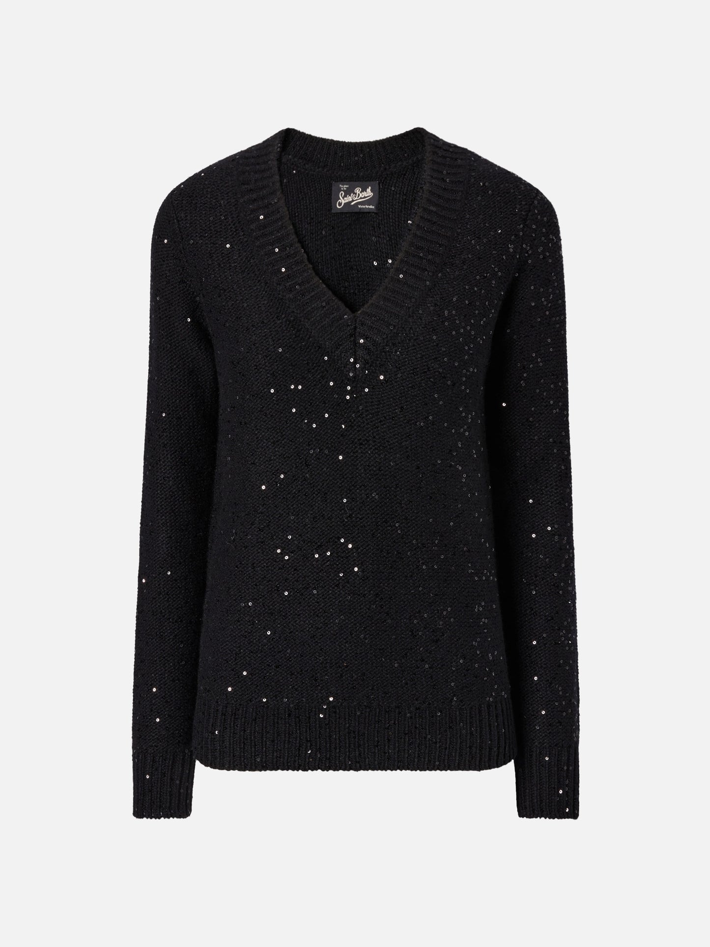 Maglione Eleara nero con pailettes