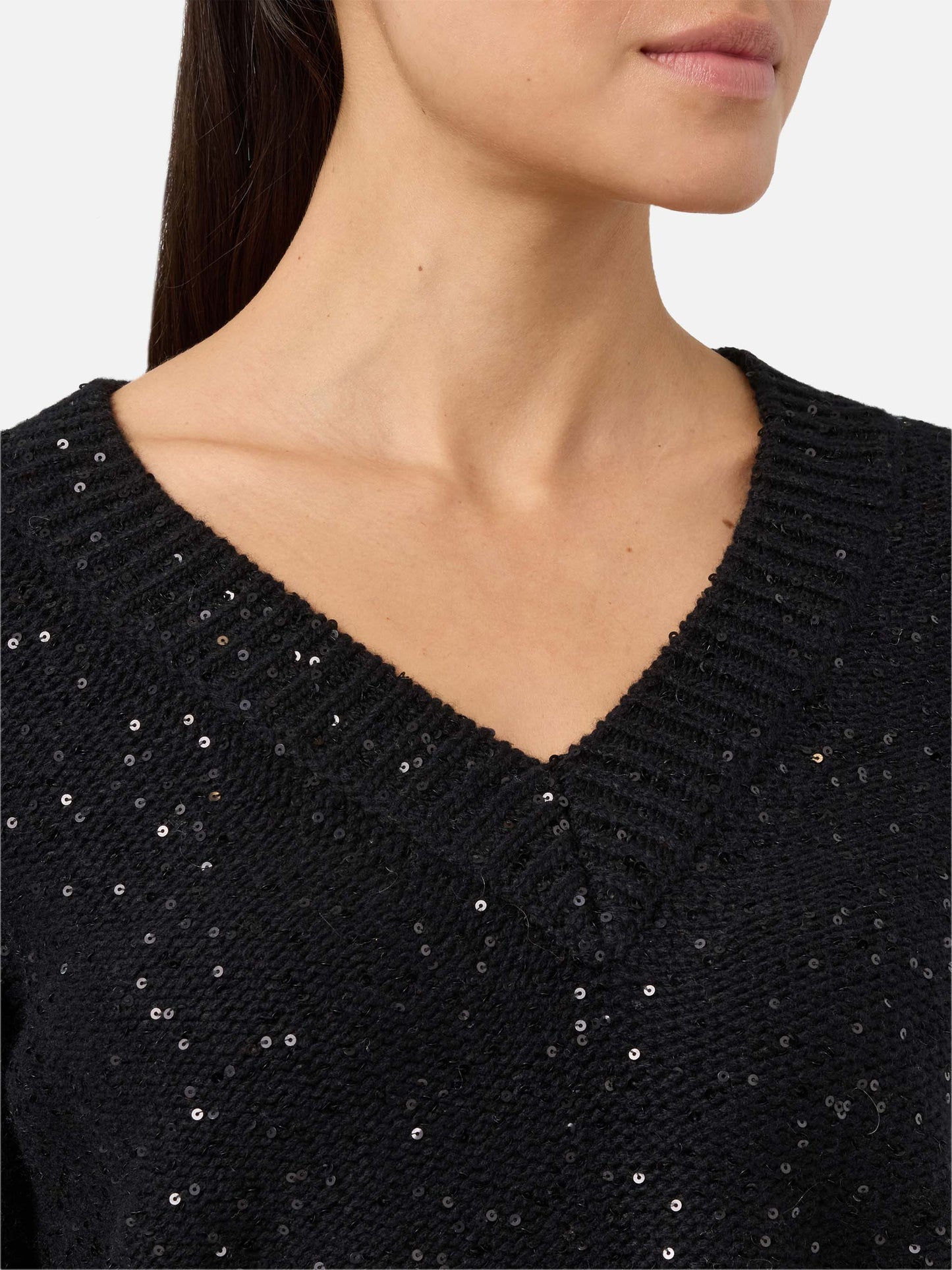 Black Eleara sweater with sequins