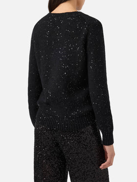 Black Eleara sweater with sequins