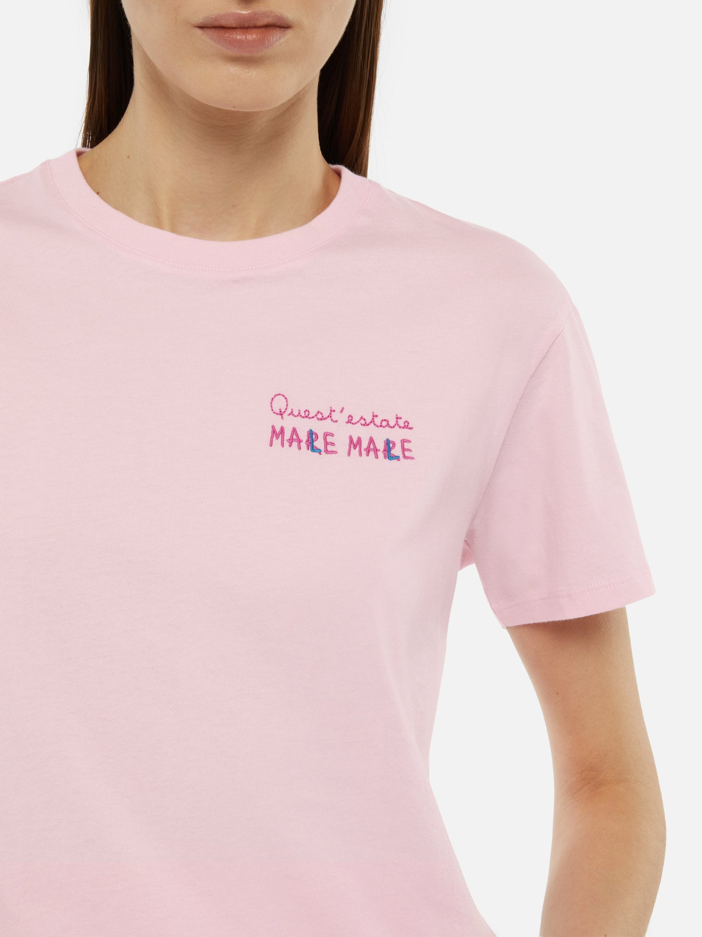 Emilie cotton t-shirt with Mare Male embroidery - MC2 Saint Barth