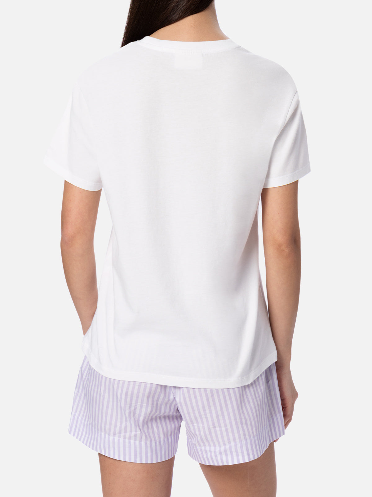 T-shirt girocollo in jersey di cotone da donna Emilie con stampa logo Barbie | BARBIE SPECIAL EDITION