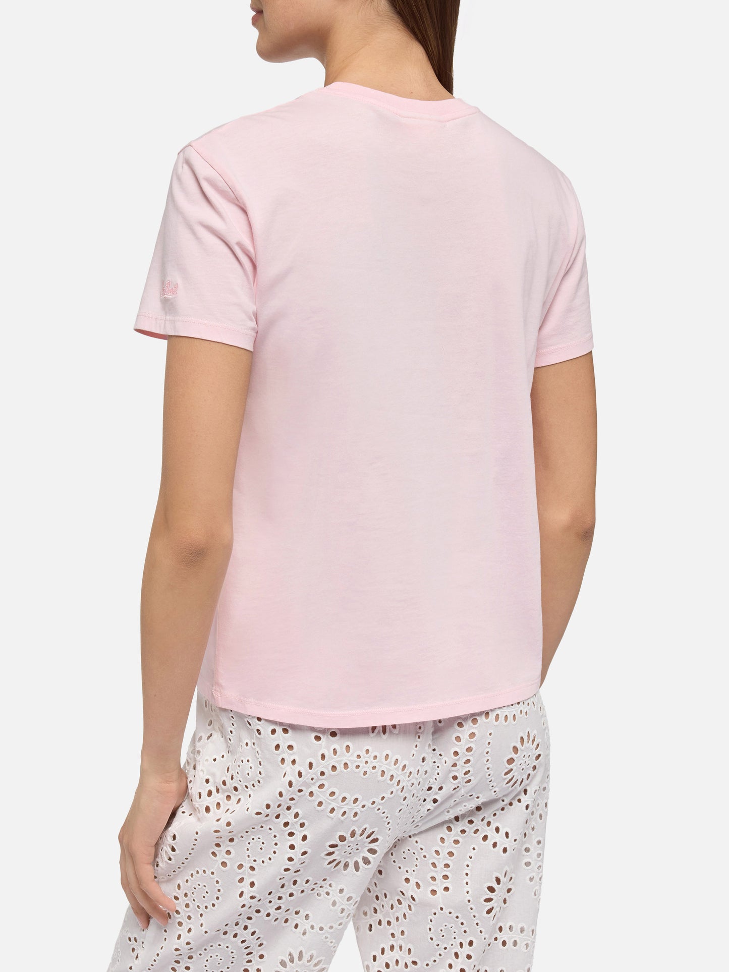 Emilie cotton t-shirt with Gin Gin embroidery | INSULTI LUMINOSI SPECIAL EDITION - MC2 Saint Barth