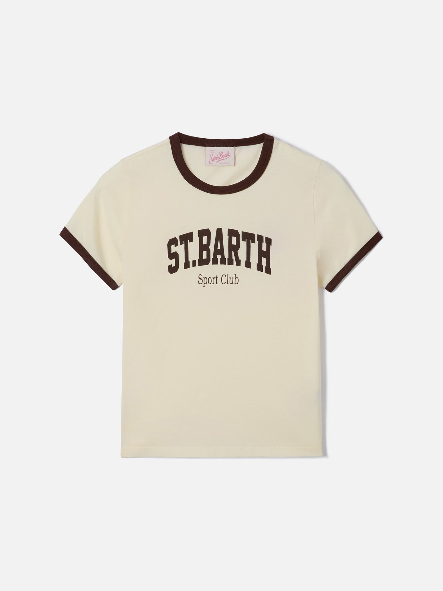 T-shirt Emilie String bianca con stampa Sport Club