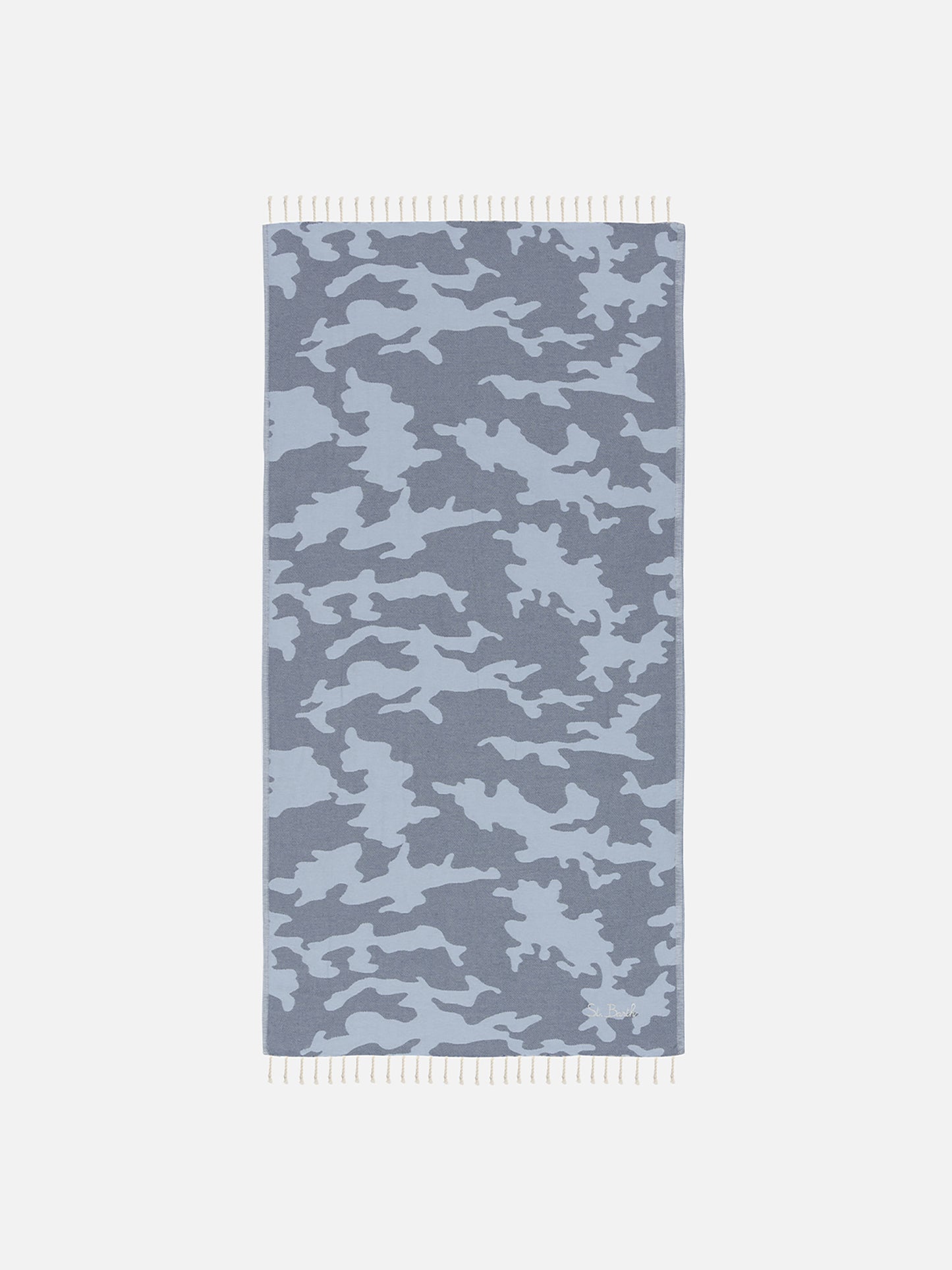 Cotton beach towel Fouta wiith camouflage jacquard - MC2 Saint Barth