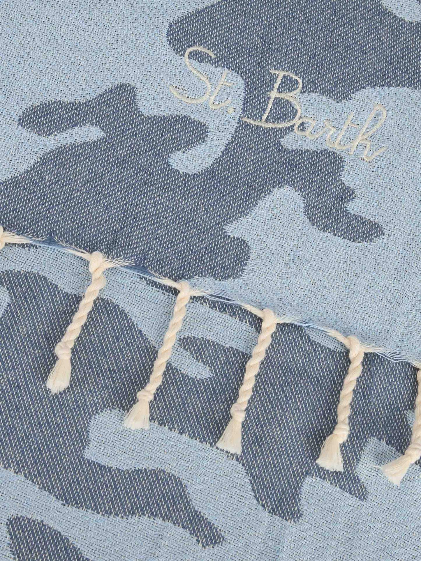 Cotton beach towel Fouta wiith camouflage jacquard - MC2 Saint Barth