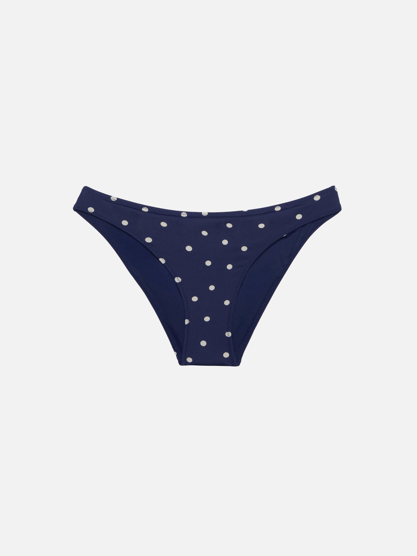Maia high-waist swim briefs with polka dots print