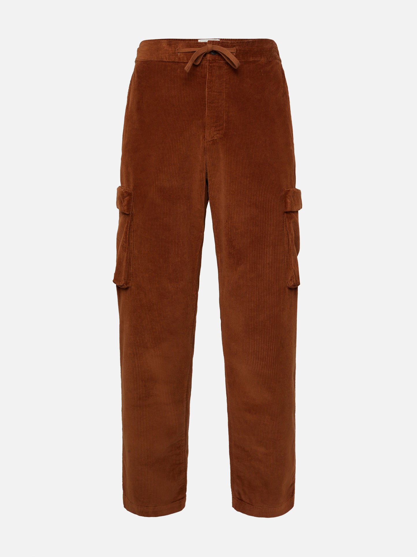 Pantaloni cargo in velluto a coste color cammello Goldeck