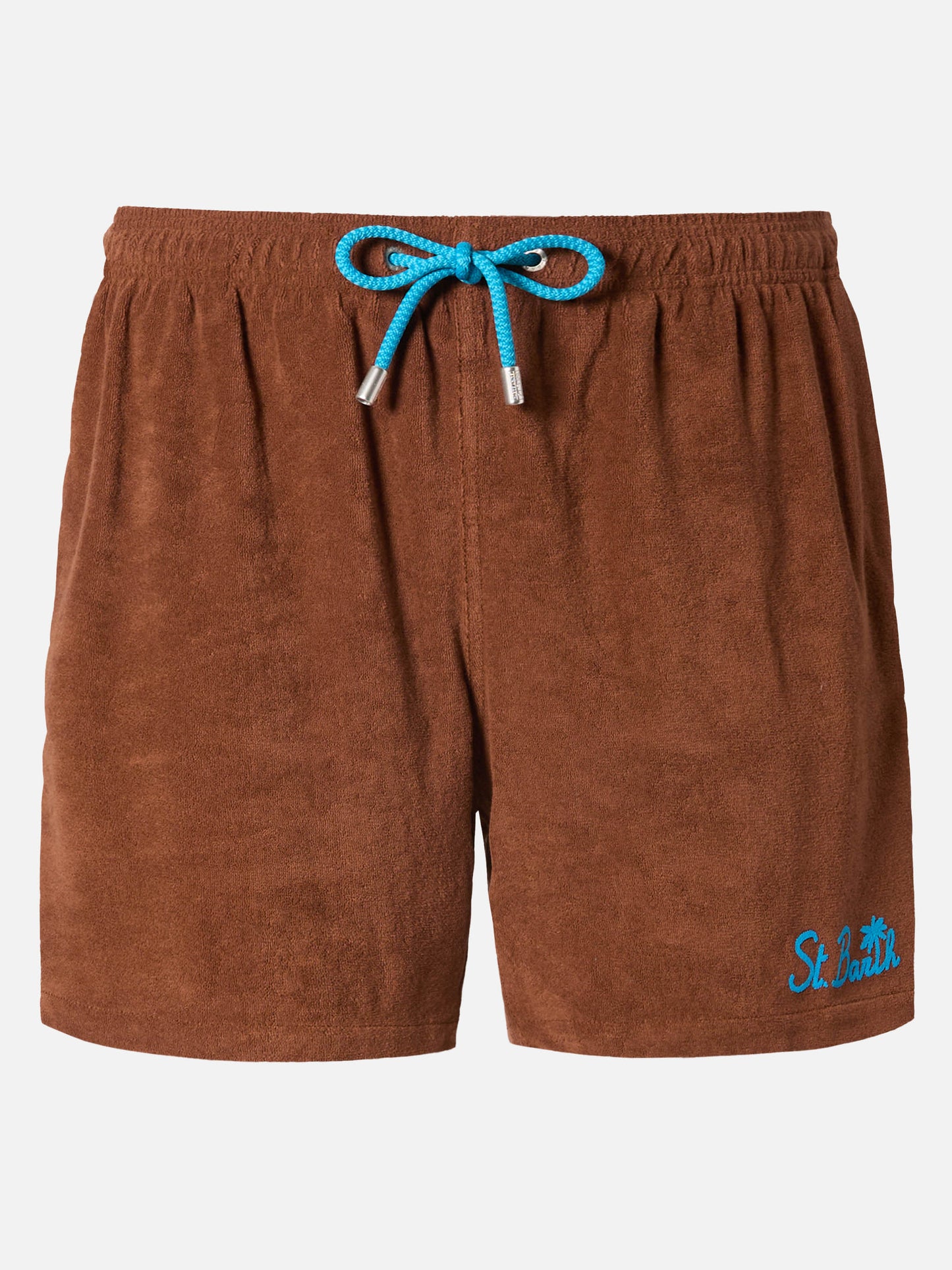 Gustavia Frottee-Badeshorts in Braun