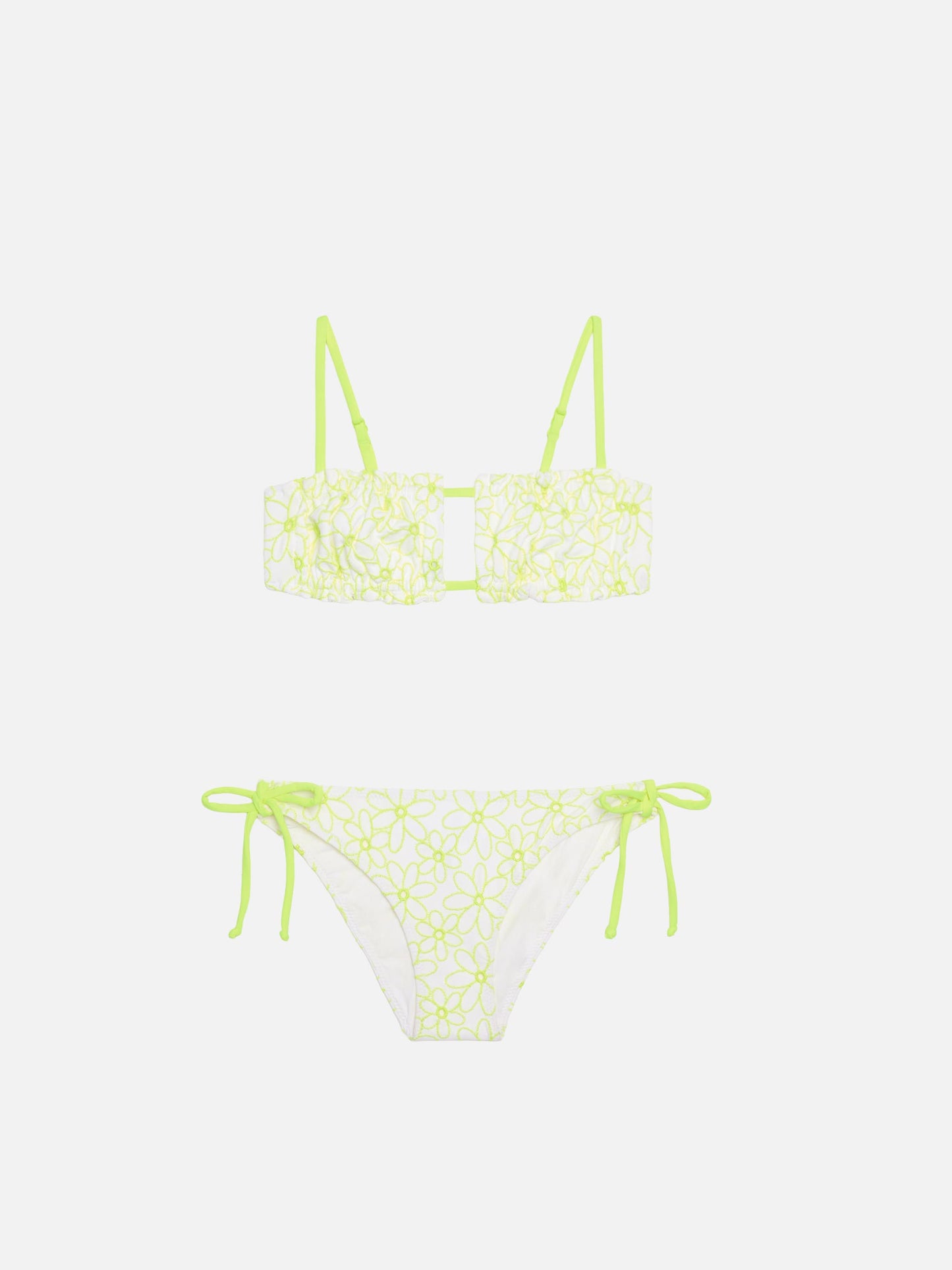 Girl bikini with daisy embroidery