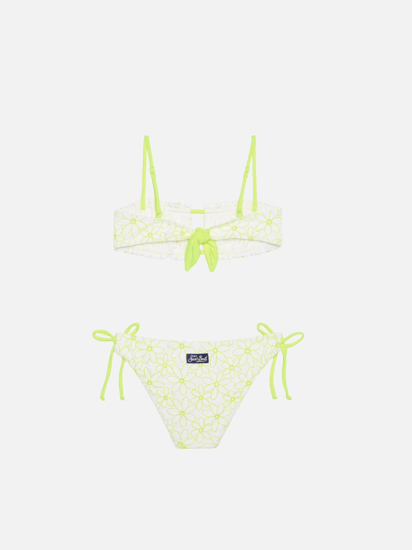 Girl bikini with daisy embroidery