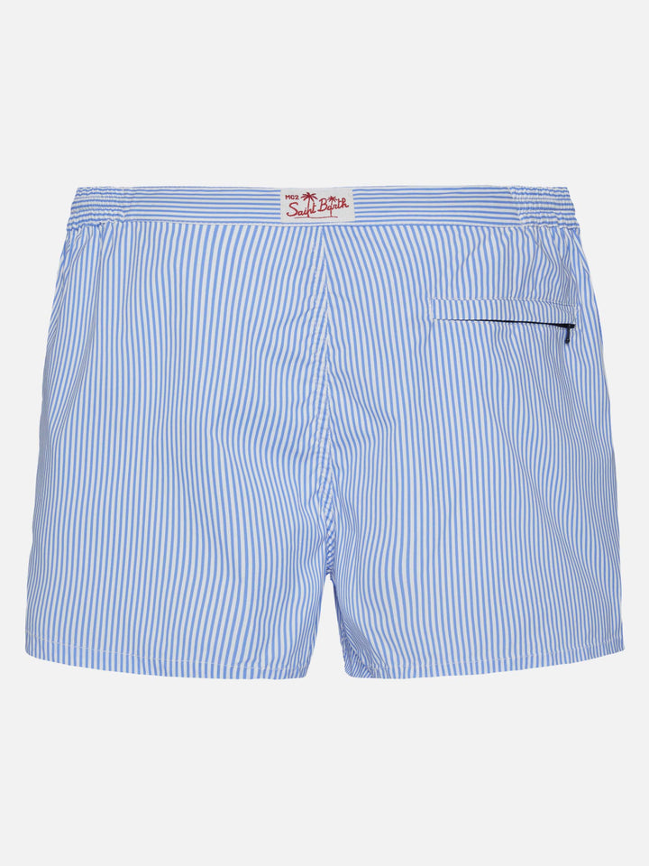 Harrys fitted cut swim shorts with striped print - MC2 Saint Barth