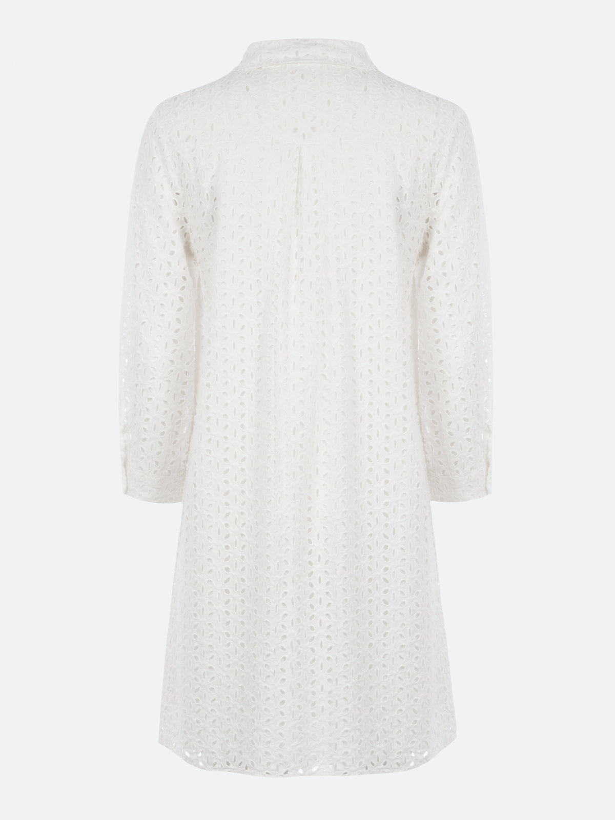 Abito mini da donna in Sangallo bianco