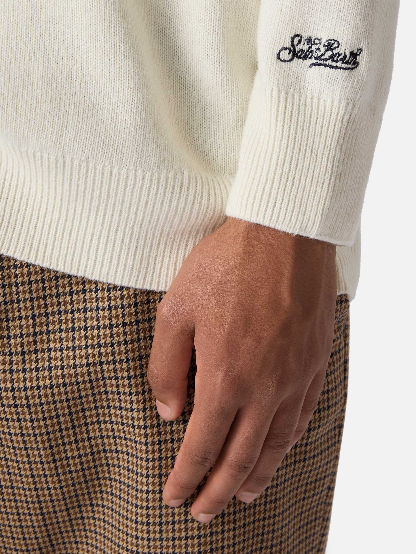 Heron sweater in white with Vacanze di Natale jacquard | VACANZE DI NATALE SPECIAL EDITION