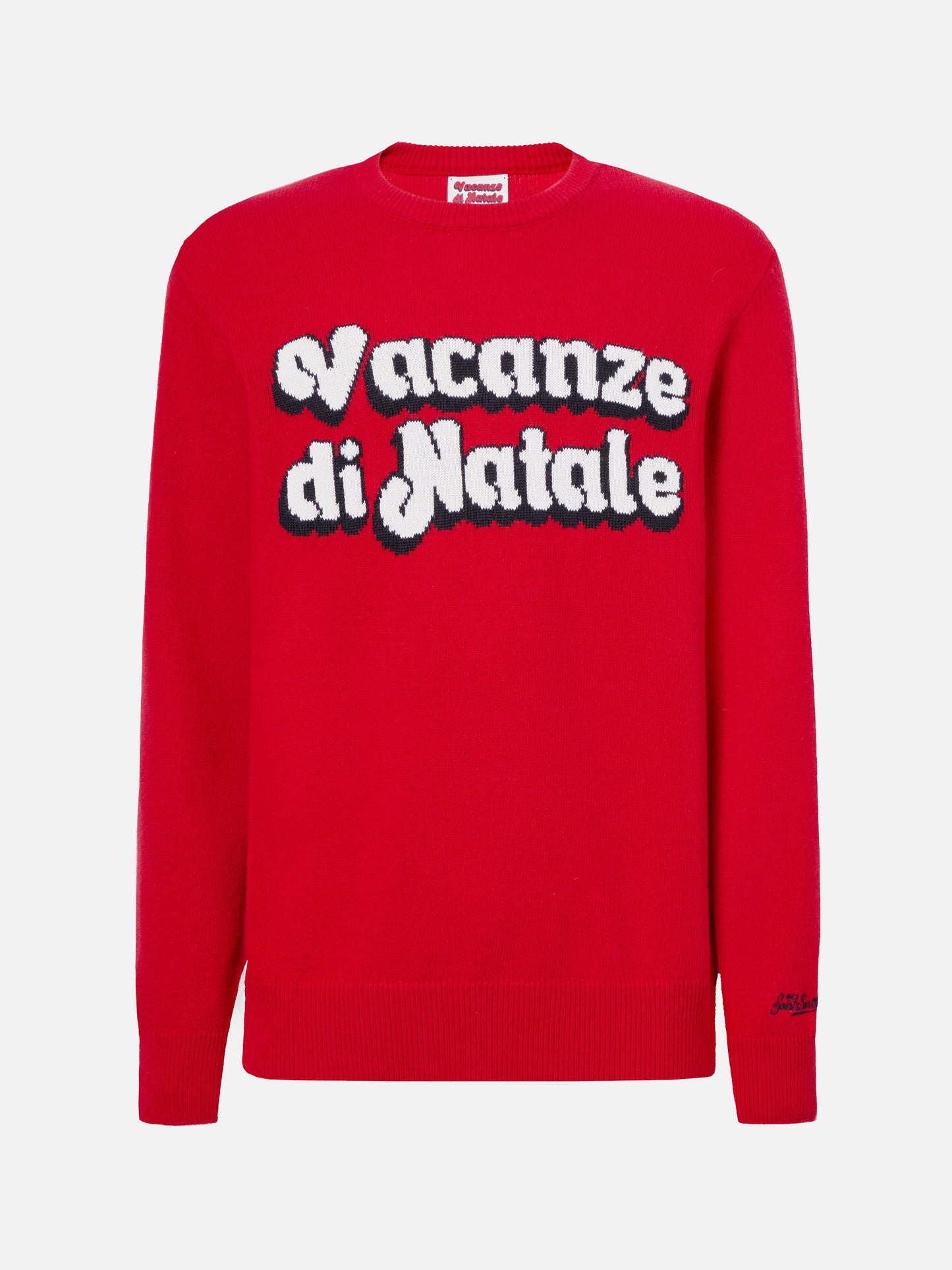 Girocollo rosso Heron con jacquard Vacanze di Natale | VACANZE DI NATALE SPECIAL EDITION