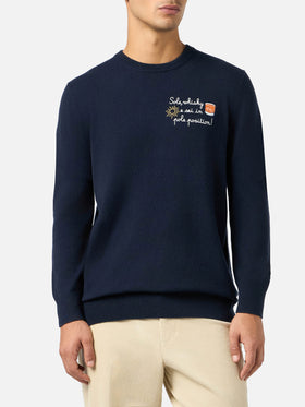 Man sweater Heron Light with Sole, Whisky... embroidery | VACANZE DI NATALE SPECIAL EDITION - MC2 Saint Barth