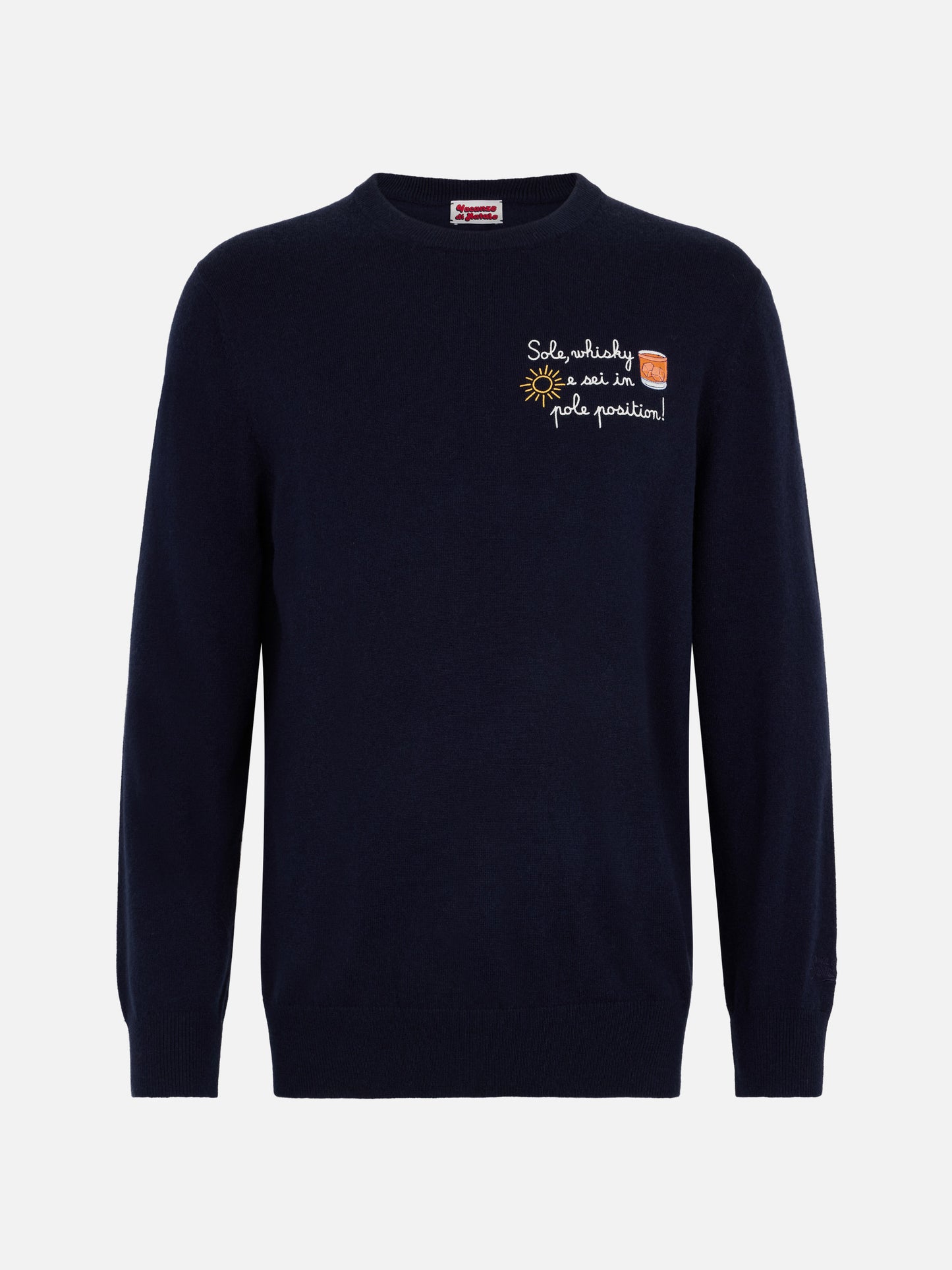 Man sweater Heron Light with Sole, Whisky... embroidery | VACANZE DI NATALE SPECIAL EDITION - MC2 Saint Barth