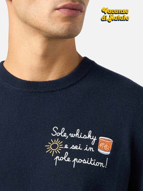 Herrenpullover Heron Light mit Sohle, Whisky... Stickerei | VACANZE DI NATALE SPECIAL EDITION