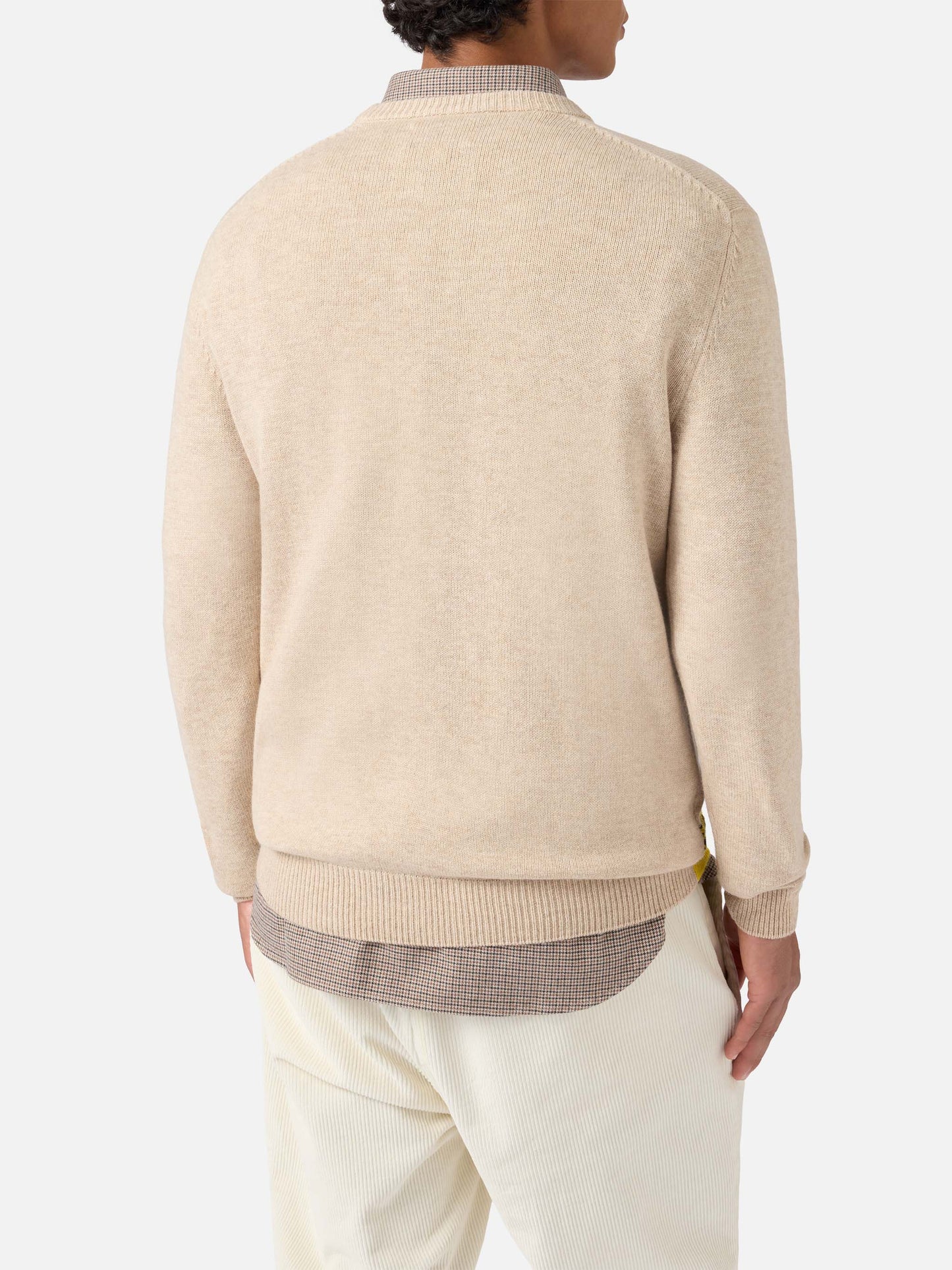 Heron sweater in beige with Uncle Scrooge Courchevel jacquard | DISNEY SPECIAL EDITION
