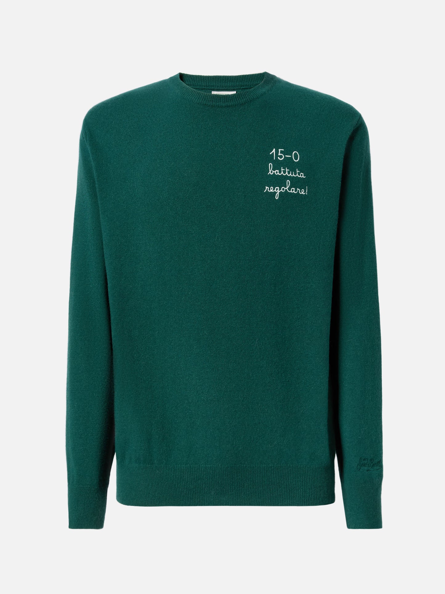 Rundhalspullover Heron Light mit 15/0 Battuta Regolare! Stickerei | VACANZE DI NATALE SONDERAUSGABE