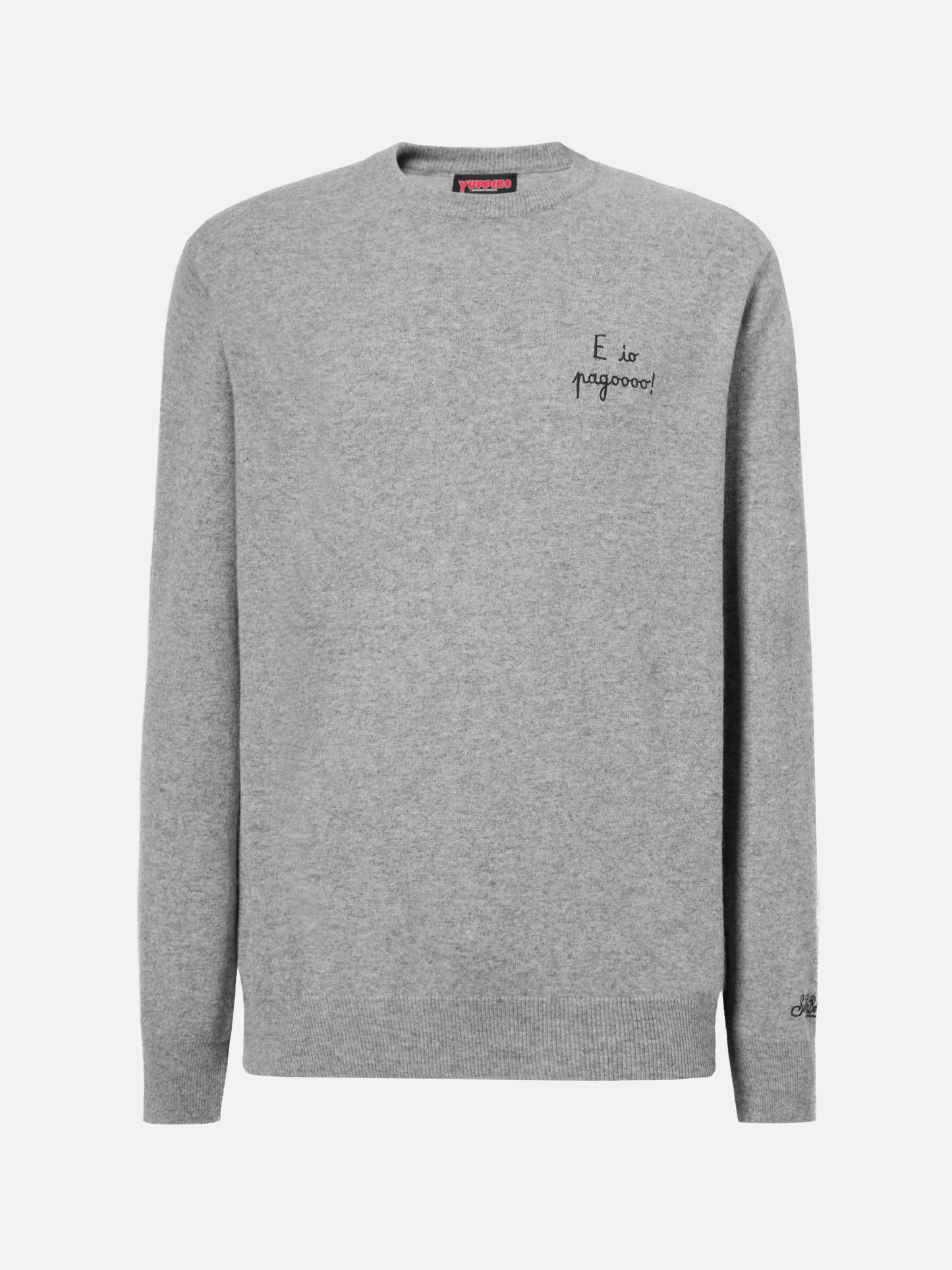 Maglione a girocollo Heron Light con ricamo E io pagooo | YUPPIES SPECIAL EDITION