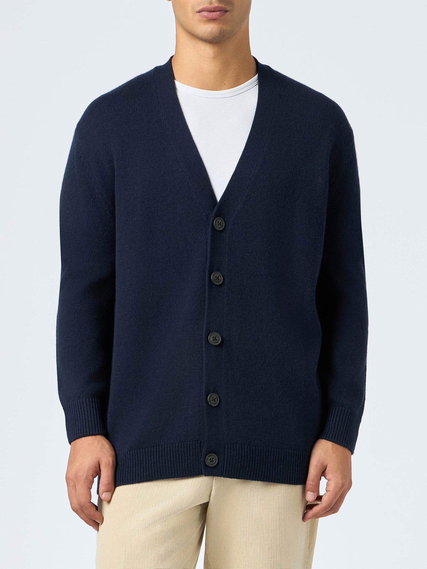 Cardigan blu navy in misto cashmere Herrison