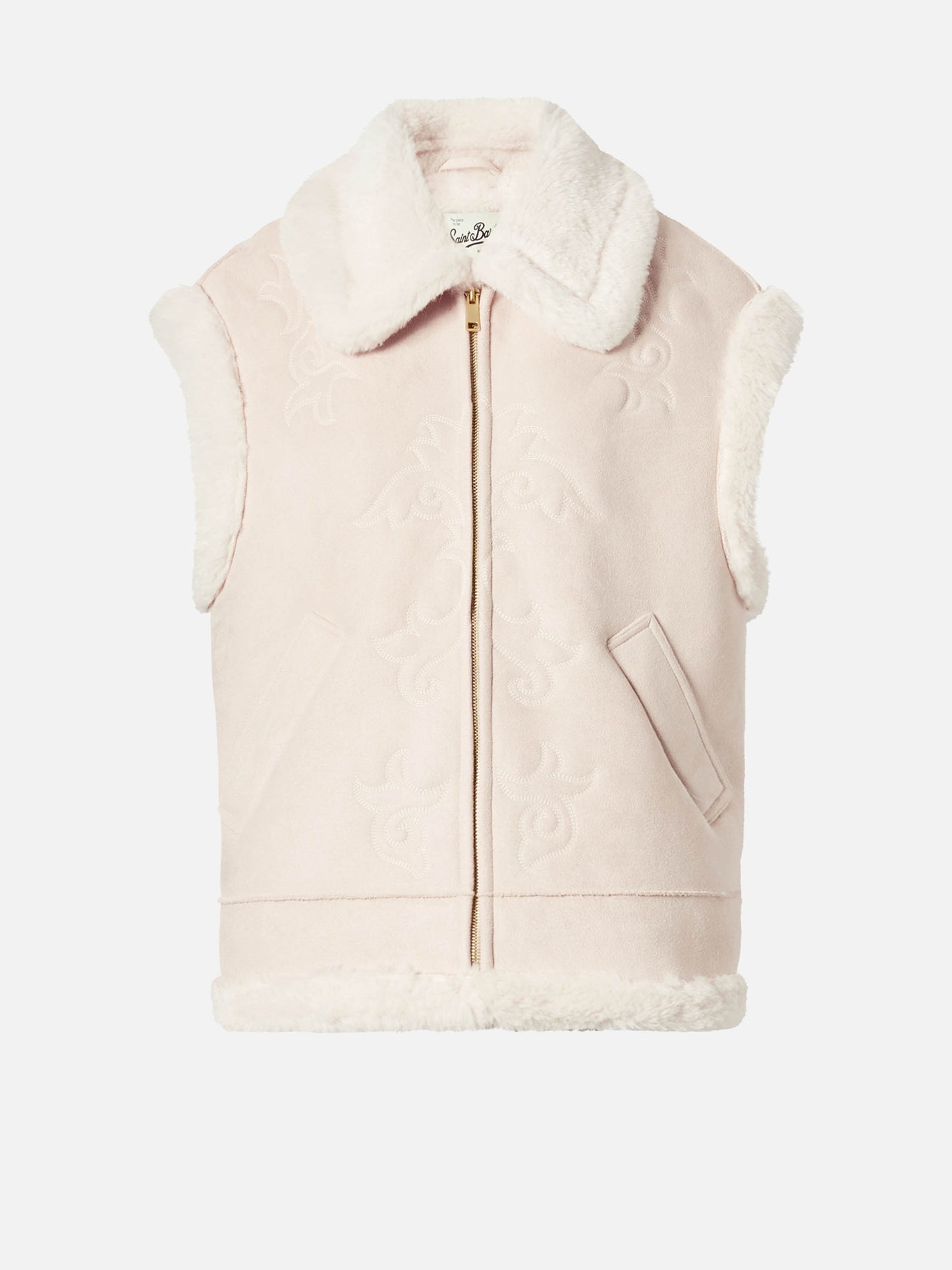 Hesketh faux-shearling gilet with western embroidery
