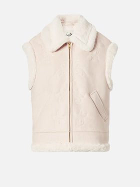 Hesketh faux-shearling gilet with western embroidery