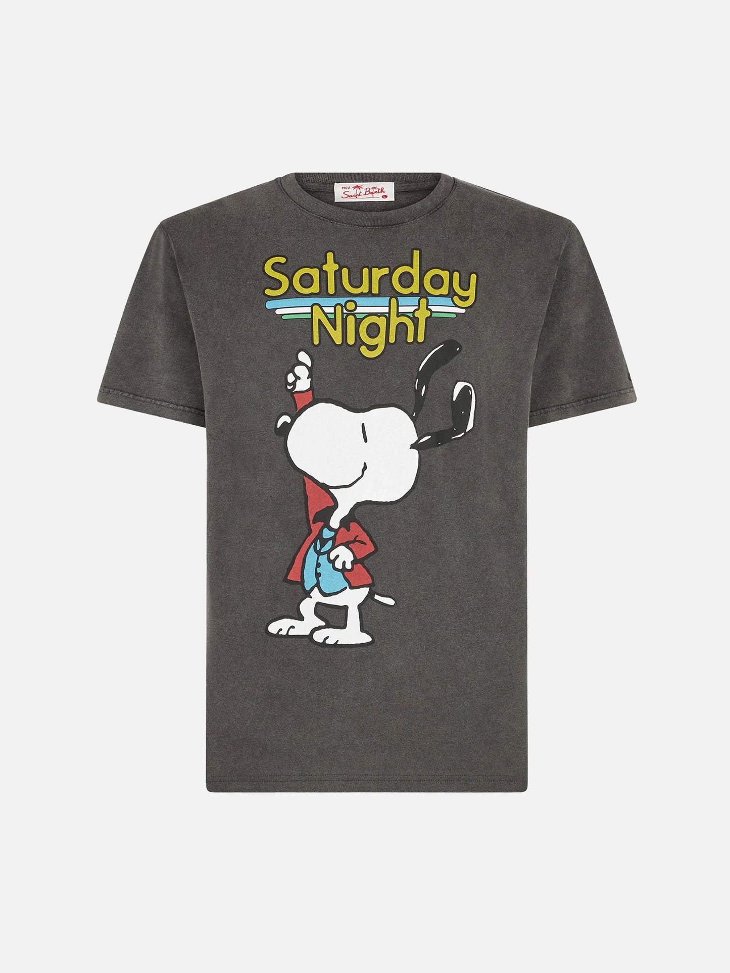 T-shirt da uomo in cotone con stampa Snoopy dancer | EDIZIONE SPECIALE PEANUTS®