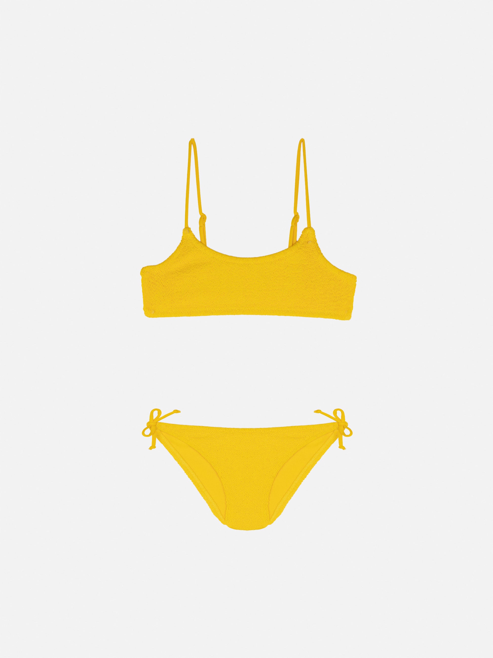 Jaiden yellow crinkle bralette bikini - MC2 Saint Barth