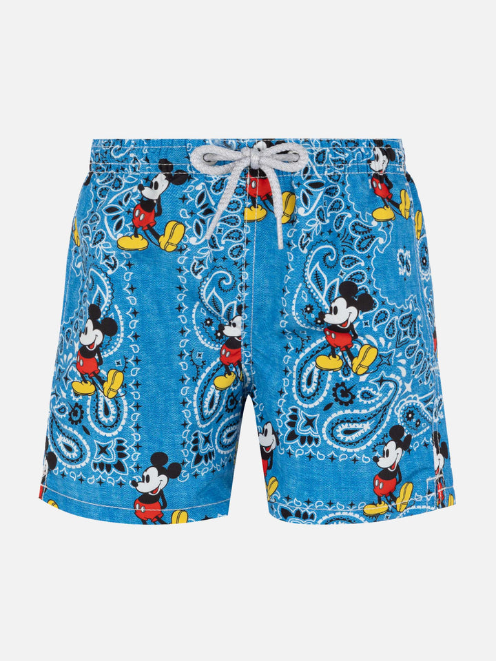 Jean mid-length swim shorts with Mickey Mouse print | DISNEY® SPECIAL EDITION - MC2 Saint Barth
