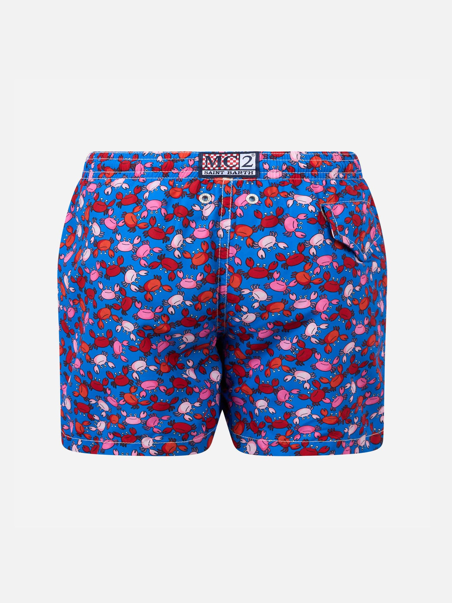 Boy lightweight fabric swim-shorts Jean Lighting with crabs print
