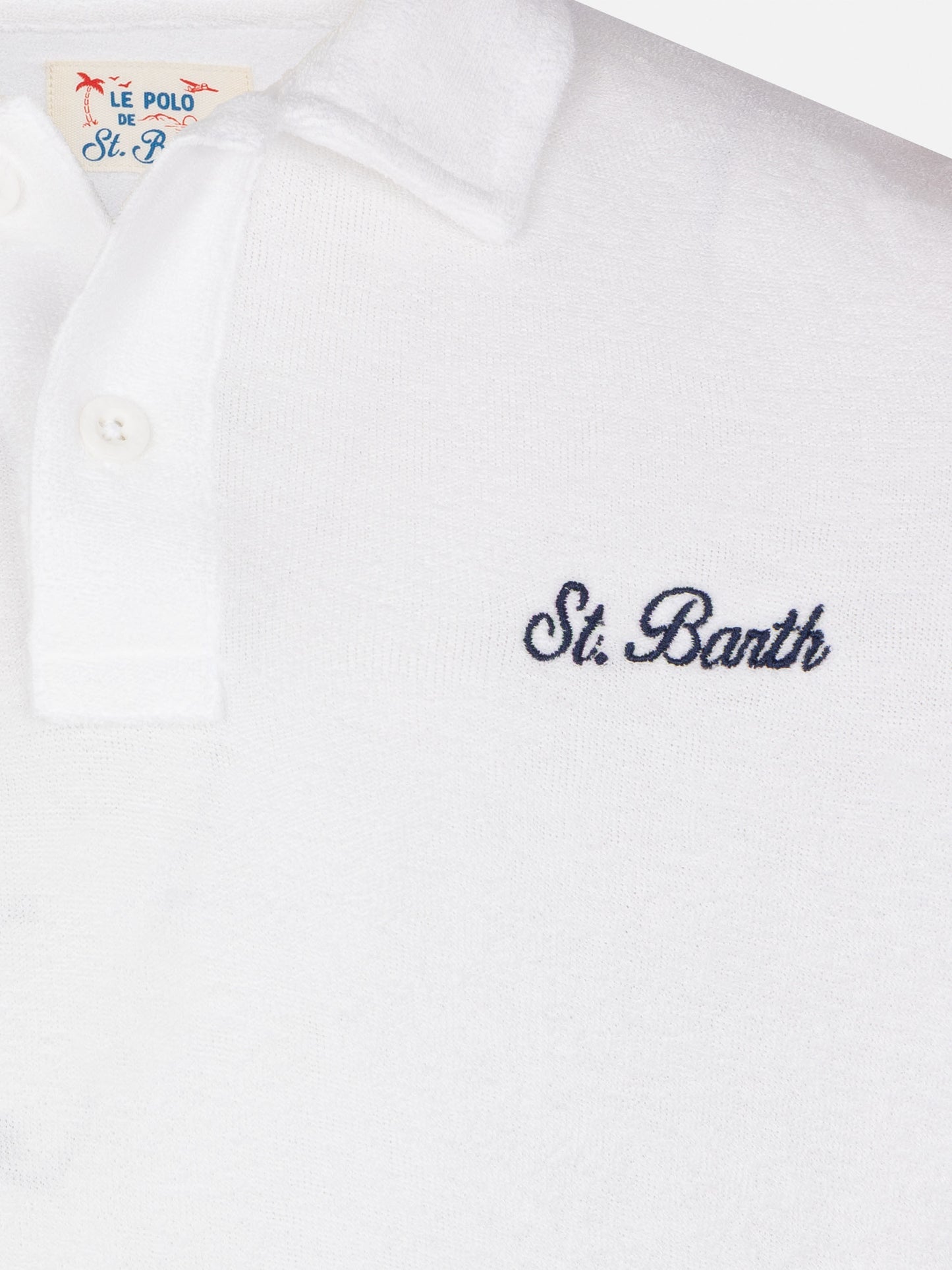 Jeremy Jr white terry polo shirt - MC2 Saint Barth
