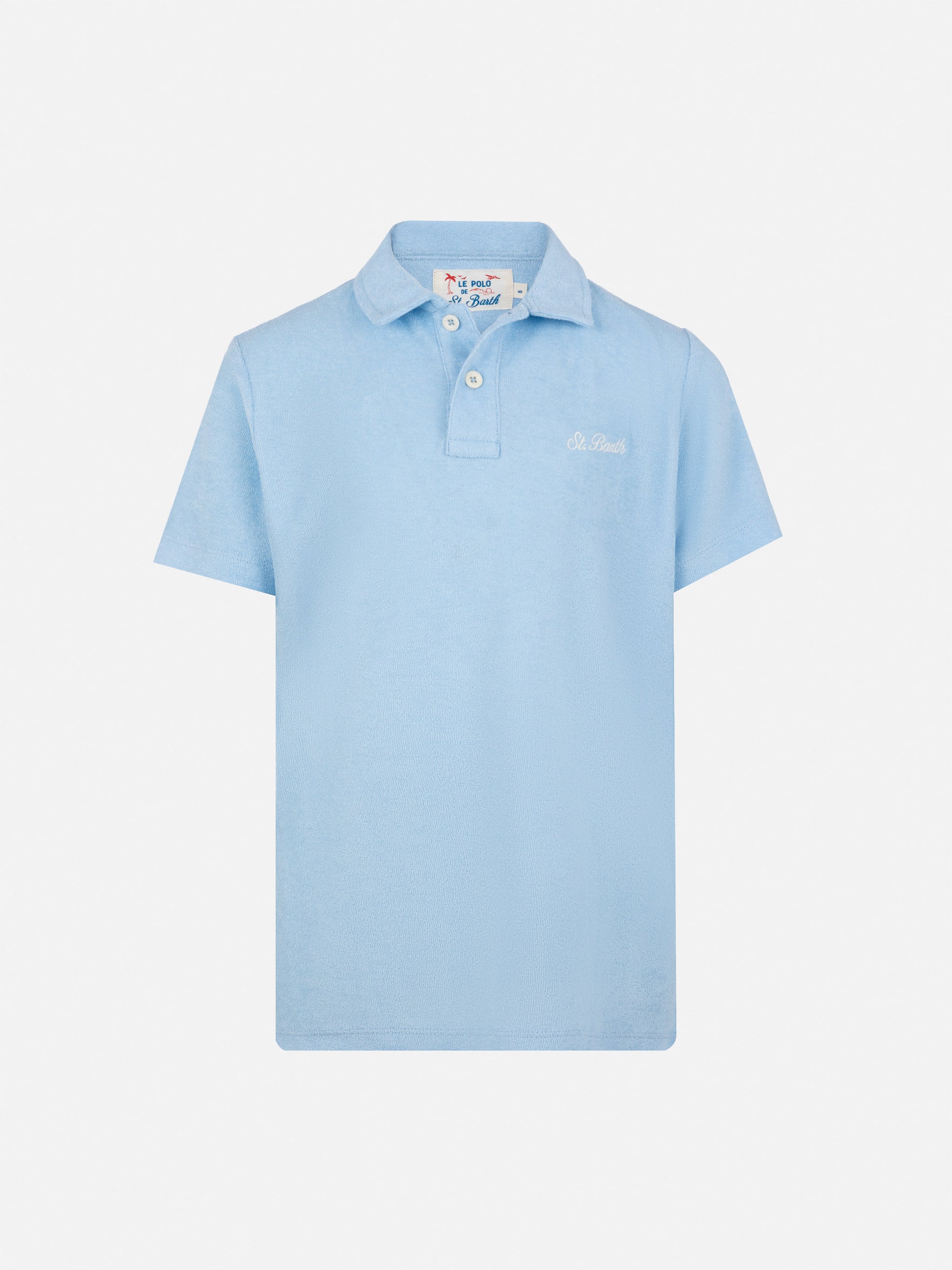 Jeremy Jr light blue terry polo shirt - MC2 Saint Barth