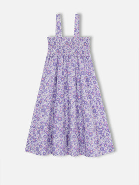 Girl cotton dress Jemine Jr with Betsy print | MADE WITH LIBERTY FABRIC - MC2 Saint Barth