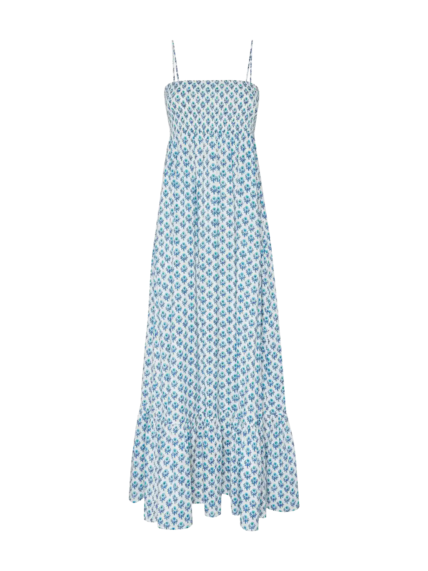 Jemma cotton dress with smocked embroidered bodice - MC2 Saint Barth