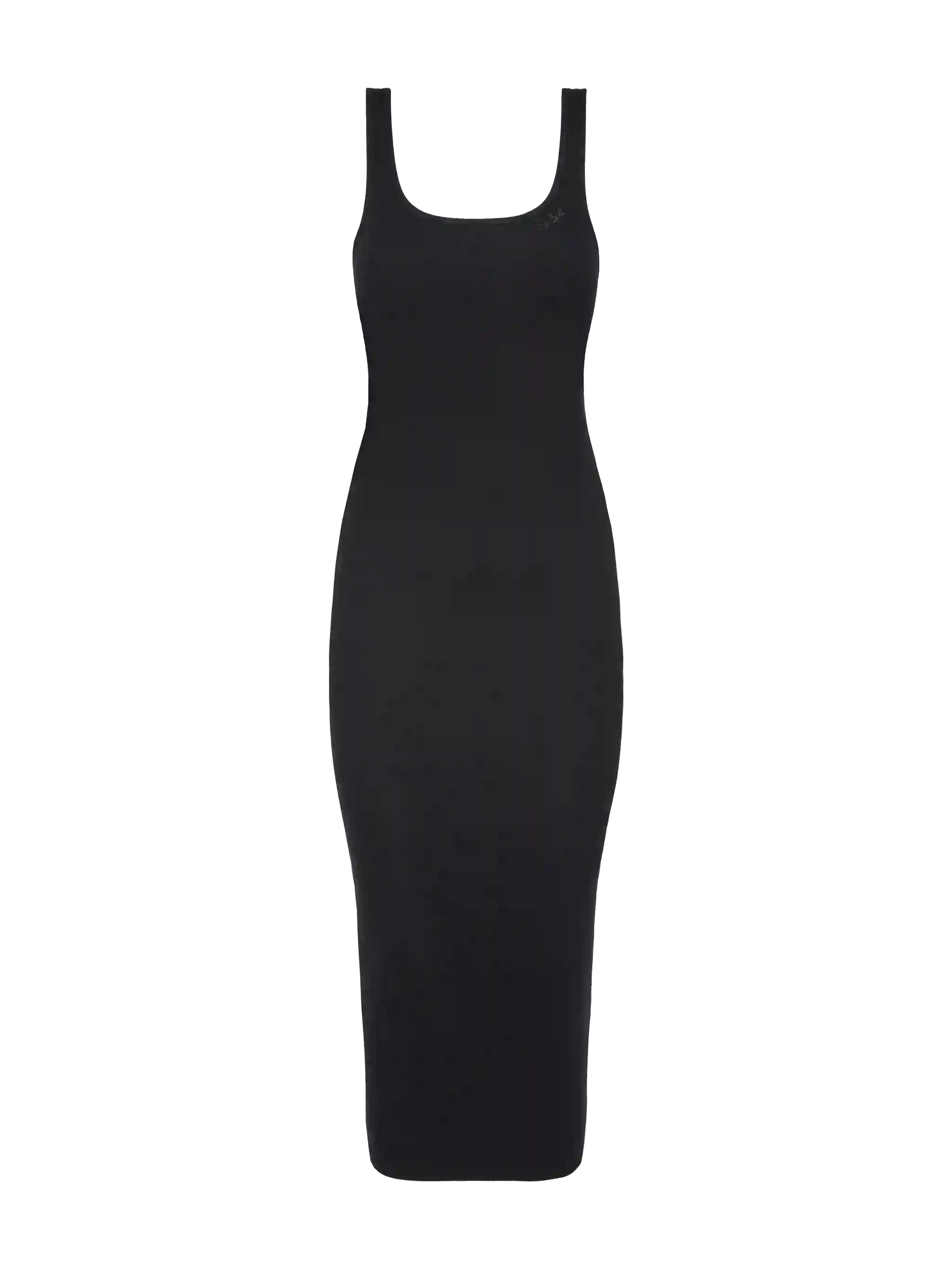 Jennifer ribbed black cotton jersey tank dress - MC2 Saint Barth