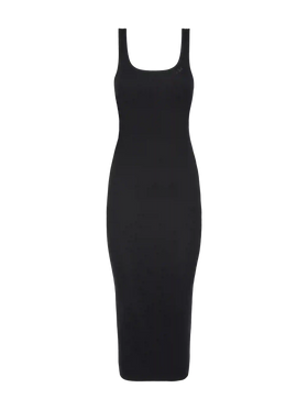 Jennifer ribbed black cotton jersey tank dress - MC2 Saint Barth