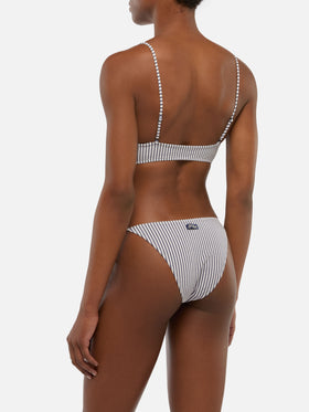 Bikini a bralette Judy Virgo con stampa a righe