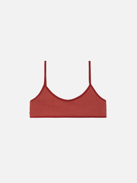 Judy – Rostoranges Crinkle-Bralette-Oberteil