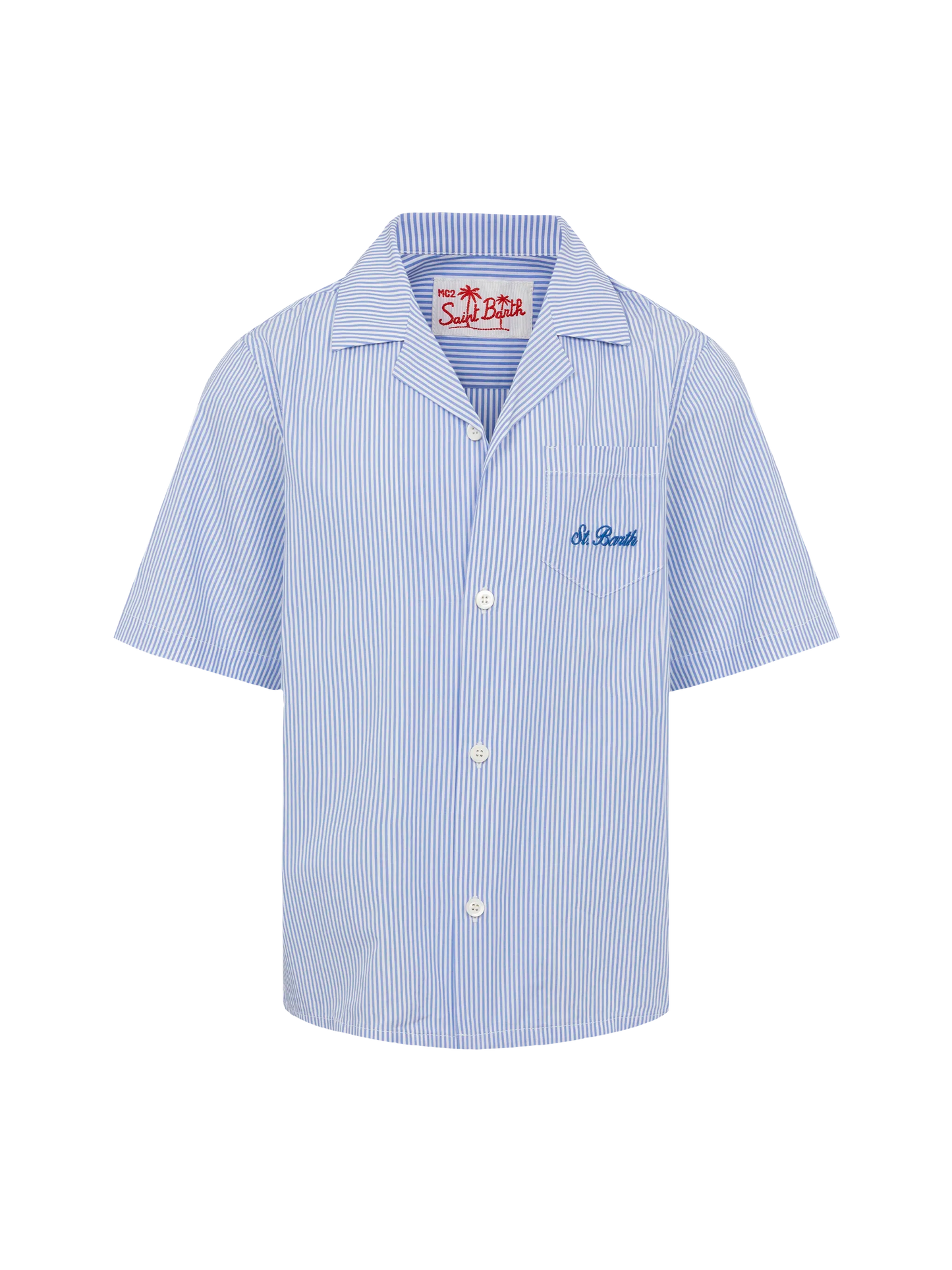 Kalea cotton shirt with Too Cool for School embroidery - MC2 Saint Barth